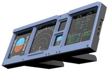 D106 32cm Flight Sim Instrumentententafel für MSFS 2020/2024 1920x515 Bar Display 4 in 1 PFD ND ECAM EICAS Monitor Kompatibel mit A32NX Fenix PMDG FBW Slim Home Cockpit Gear