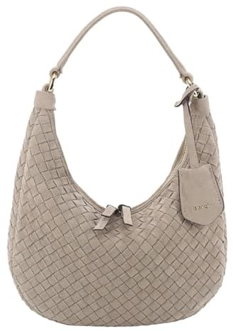Abro Schultertasche Leather Suede Weaving Hobo Bag Nana Mini Siena taupe