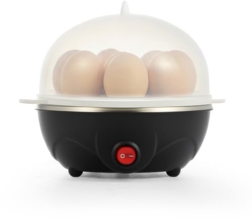 FERNVALE 3-in-1 Electric Egg Cooker, 7-Egg Capacity Egg Boiler & Steamer, Omelette Maker Kitchen Appliance for Soft/Hard Boiled Eggs, Easy Breakfast Cooker with Measuring Cup
