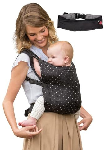 Infantino Zip Ergonomic Travel Carrier - Ergonomic face-in compact, front and back carry, for newborns and toddlers 12lbs- 40lbs / 5.4 - 18.1 kg