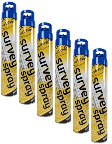 PDL – Pegdev - BLUE SURVEY LINE MARKER AEROSOL SPRAY | Highly Pigmented, Hard-Wearing Paint for Car Parks, Fields, Roads, and More. (6)