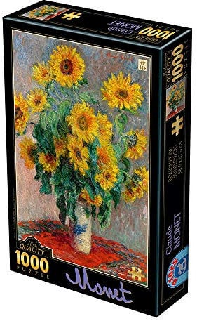 D-Toys Puzzle 5947502875864/CM 08 Puzzle 1000 pcs Monet Claude Bouquet of Sunflowers, Multicolor