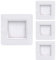VCE Flush Mounted Cover Brush Wall Plate White 4 Pack