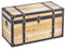 Kobolo Schatztruhe aus Holz – Modell FLORENCE – Holztruhe mit Metalldetails & Kunstlederverschlüssen, Aufbewahrungskiste 70x35x38 cm