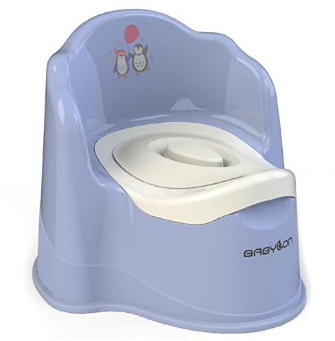BABYLON Royal Pot Bébé Toilette Avec Couvercle - Antidérapant - WC Enfant Avec Bol Amovible - Anatomique - Gros Pour Enfants - Violet