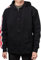 LP-FACON Mens Video Game Cosplay Hoodie Jacket - Black Gaming Costume Single Strip Fleece Hoodie