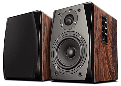 RSGK Bluetooth 4.0 Bookshelf Speakers, 5-inch Near-field Powered Bookshelf Speakers, 50W Wireless Deep Bass Audio Speakers, Stereo Speakers, Wooden Speakers