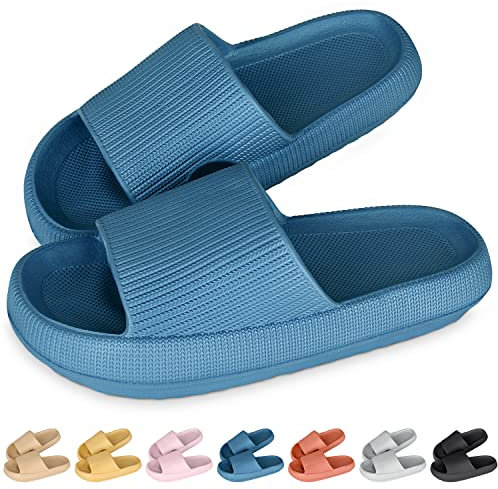 DOUUCO Cozislides Original Slippers Damen Herren Cloudyzz Schlappen Cosify Wolkenschuhe Airfoot Hausschuhe Badeschlappen Gummi Rutschfeste Pantoletten Offener Zehentranner Sandalen Damen Sommer