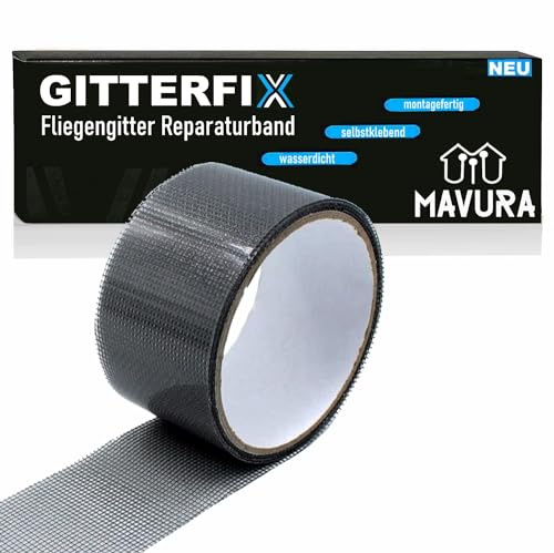 GITTERFIX Fliegengitter Reparaturband Insektenvorhang, Reparatur Set Band wasserdicht selbstklebend