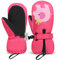 GOXUNYUAN Kinder Ski Fäustlinge Handschuhe Winter Skihandschuhe für Junge Mädchen Skifahren 4-6 Jahre Rosa