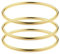 Morfetto 14K Gold Überzug Armreifen für Damen Armreif Set Edelstahl Stapelbares glänzendes 3 mm Dicke dünnes Rundes Armreif G-Durchmesser 2.5inch