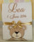 BotoBaby® - Babydecke mit Namen und Geburtsdatum - Geschenk Taufe Geburt ★ (Weiß - Teddybär)