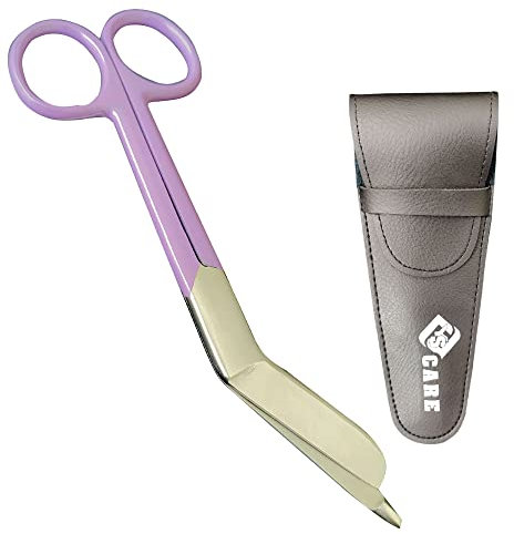 YSCARE Chirurgische professionelle Verbandschere Blasenverbände, Pflegeschere, Chirurgischer Edelstahl, Schüler-Trainingsschere(Lila, 16.5 cm)
