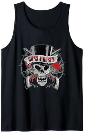 Guns N' Roses Offizieller Zylinderhut mit Totenkopf Tank Top