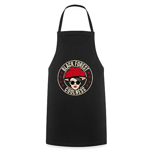 Spreadshirt Schwarzwald Bollenhut Black Forest Coolness Geschenk Kochschürze, One size, Schwarz