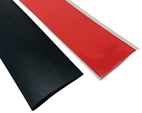 JEWELTH Self Adhesive Flat Floor Transition Strip, PVC Laminate Floor Strip Carpet Transition Strip Floor Threshold Divider Strips, Flooring Edge Trim (5CM/3M, Black)