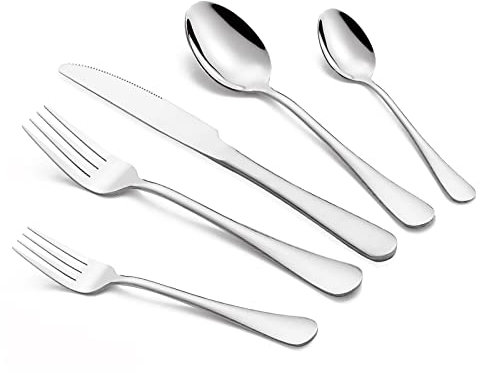 TAN.TOMI Besteck Set, 20-teilig Bestecks für 4 Personen,besteck set 4 Personen, Besteckset inkl. Messer, Gabel,Löffel,Besteck Edelstahl