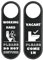 Muka Bathroom Occupancy Sign, Leather, 9.4 x 3.1, Black with Colored Patterns, Bold Style