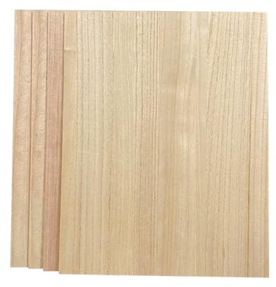 Cregugua Furnierte MDF-Platten, 45,7 x 58,4 cm, 0,6 cm dicke Holzdielen, MDF-Holzplatten, doppelseitig, für Bastelarbeiten, 4 Stück, 18X23 in, MJCG-100823-01-1