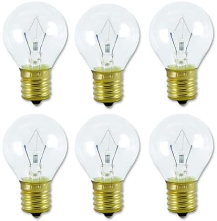 DYYK Ampoules de remplacement originales à Base intermédiaire E17 S11, 25 watts, for lampe à lave de 14.5 pouces, 20 onces, 120V, 6 paquets