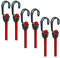 BASI | 6er Set Gummispannseil mit Haken | 60 cm Ø 8 mm | Spanngummis Gepäckspanner mit Doppelhaken | Ladungssicherung Transportsicherung - Spanngurt Set | 6 Stück