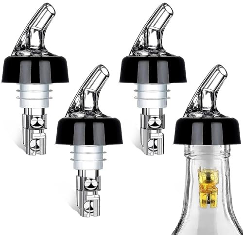 YZDZSW Flaschenausgießer Portionierer, 4 Stück Flaschenausgießer, 2cl Bottle Pour Spouts Auto-Pour Ausgießer Ideale Dosierer für Cocktail Home Bar Getränke Wein