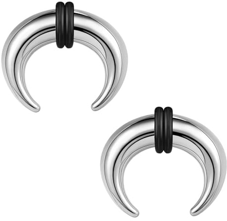 ZS 2 Stück Pincher Tapers Septumringe, 2G 4G 6G 8G 10G 14G 16G Buffalo Horseshoe Stretcher Expander Piercing Zum Dehnen Von Durchbohrten Nasen Ohr Messgeräten