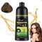 REYROB Yaguan Black Dew Shampoo, Yaguan Black/Brown Hair Dye Shampoo, Herbal Hair Coloring Shampoo in 10 Minutes for Men Women-500ML (Brown)