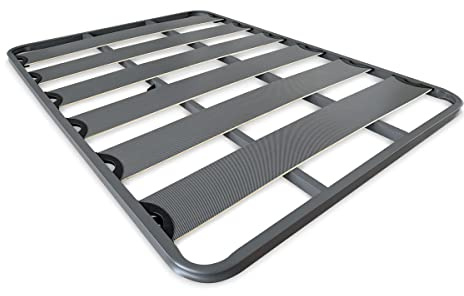 amuéblate online - Sommier à Lattes Larges renforcé Anti-Bruit, Structure 40 x 30 mm, sans Pieds, stabilité et robustesse, 135 x 190 cm