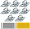 TERMATH 8 Pcs 2.31 Inches Stainless Steel Pad Eye Plate U Hooks Ring Hooks Ceiling Hook Screw Eyes Hanger,Shade Sail Hardware,String Lights Hooks,Plant Hangers,Marine Hardware Staple Hook Loop