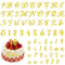 Acrylic Letters Cake Topper, 64 Pcs Gold A-Z Alphabet and 0-9 Number Personalized Cake Topper Uppercase Lowercase Letters Cake Picks for DIY Wedding Birthday Anniversary Party Cake Decorations