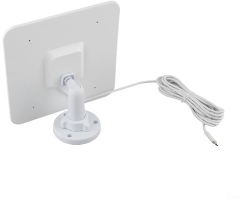 Lecreatekit Solar Charger 5W, Solar Panel Charger Compatible Efficient Charging IP65 Waterproof, For Ring Video Doorbell Camera With Battery(White)