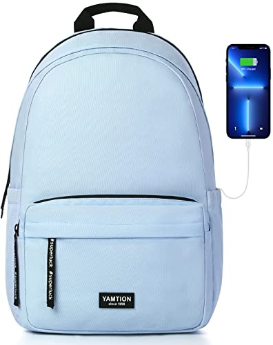 YAMTION Schulrucksack Mädchen Schultasche Jungen Teenager,Rucksack Damen Herren mit Laptopfach für Studenten Universität Schule Studium
