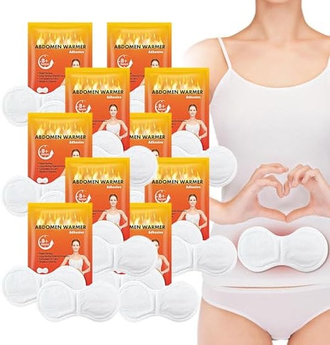 Sticky Heating Pads, Self-Adhesive Heat Plasters, Reusable Waist Warmer Patch, Self-Heating - Discomfort Relieving Plasters for Waist and Back, 10 x Long-Lasting Heat Plasters for