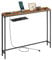 VASAGLE Table Console avec Multiprise, Bout de canapé, 15 x 100 x 80 cm, 1 Crochet, Montage Facile, pour Entrée, Salon, Marron Rustique et Noir d'encre LNT079K02