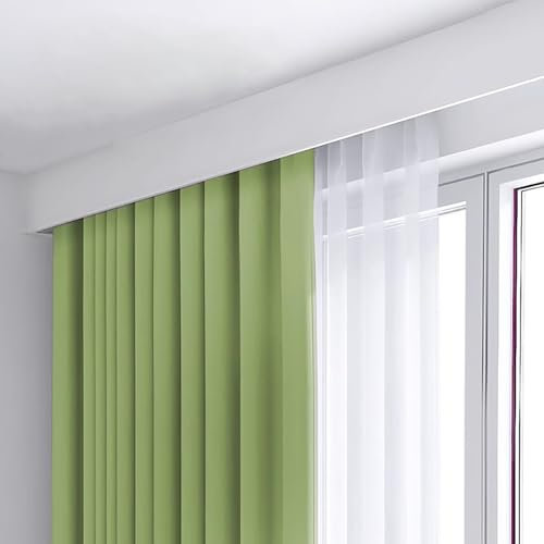 Vorhangschiene Kasten Vorhang-Paneelkasten mit Doppelschienen, Vorhangschienensystemkasten zur Decken-/ Wandmontage, Verdunkelungsvorhangabdeckung für Den Innenbereich Als Raumteiler(Ceiling Mount,4.3