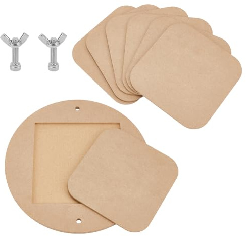 PH PandaHall Kit di pipistrelli in ceramica, pipistrello interno per ruota in ceramica, 30 cm, rotondo, portatile, in argilla, con 6 cuscinetti quadrati per lanciare argilla, per artisti e progetti di