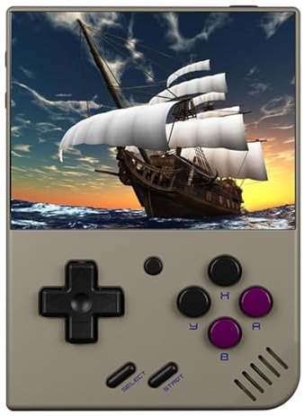 Portable Game Console Miyoo Mini Plus, Écran 3,5 Pouces 640*480 IPS 3000mAh, Console D'émulateur Rétro Consoles De Jeux Portables Rechargeables-Grey||64GB