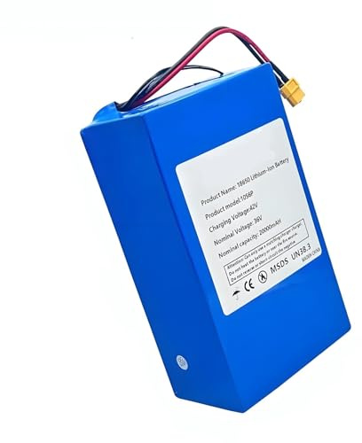 BOGJFC ia 36V 20Ah Al Litio Con BMS Integrato Per Monopattino Bicicletta Sedia A Rotelle 10S6P 60 Celle Spina XT60 DC 30A Corrente Continua Picco 42V