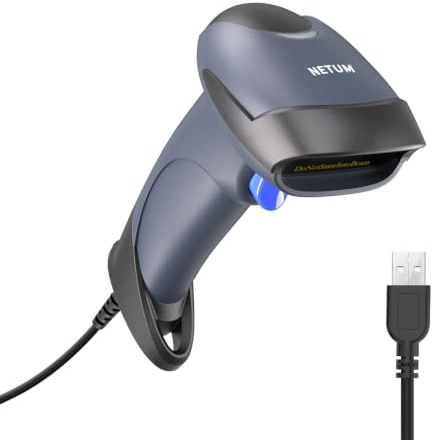 NETUM 2D Barcode Scanner USB 2.0 Kabelgebunden QR-Code-Imager Automatischer Barcodeleser Handheld Scanner Mit USB-Kabel Für Laptop, Computer, Kasse, POS NT-M5