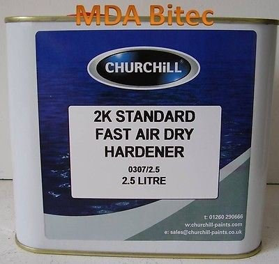 Churchill Hardener/Activator For 2K Car Lacquer & Paint 2.5 Litre Fast Economical Hardener For Air Dry Materials