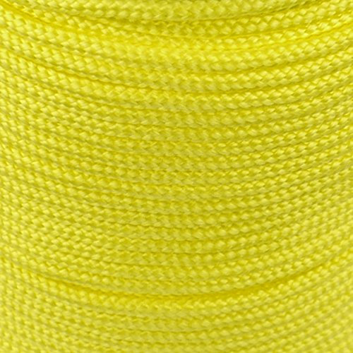 Army Military Paracord Reel 3mm Basha Tent Bivi Camping Guy Rope Para Cord (Yellow, 100ft)