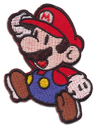 Super Mario Patch Aufnäher Bügelbild 80er Games Spielkonsole