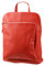 SH Leder 3in1 Handtasche Rucksack Damen Schultertasche Umhängertasche aus Echt genarbt Leder (B29cm x H35cm x T11cm) Leonie G688 (Rot)
