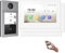 Mathfel WLAN 2 Familienhaus IP Video Türsprechanlage, Unterputz-Türstation IP65, 4,3 Zoll Monitor, HD-Kamera 130°, Foto-/Video-Speicher, PoE-Switch, Farbe: 2x4,3'' Monitor+ 2x2 Kamera