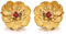 ✦ Geschenke für Frauen ✦Springlight Ohrringe Silber 925 Blühende Anemone Blume Ohrstecker Handmade: Ohrringe Schmuck Damen Jugendweihe Geschenke Mädchen.（Gold -Gold- Red）
