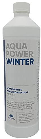 Aqua Power Winter, chlorfreies Überwinterungskonzentrat für Pool und Schwimmbad, Wintermittel, 1 Liter, Winteralgizid, Konzentrat