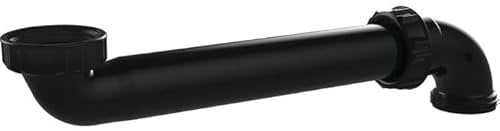 Valentin Raccordement lavabo Tubulure Gain de Place - ABS Noir - 1'1/4 - Ø 32 mm