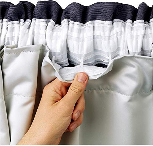 Kinfolk Textile Thermal Blackout Curtain Linings Pair 3 Pass Includes Curtain Hooks (46 x 90)