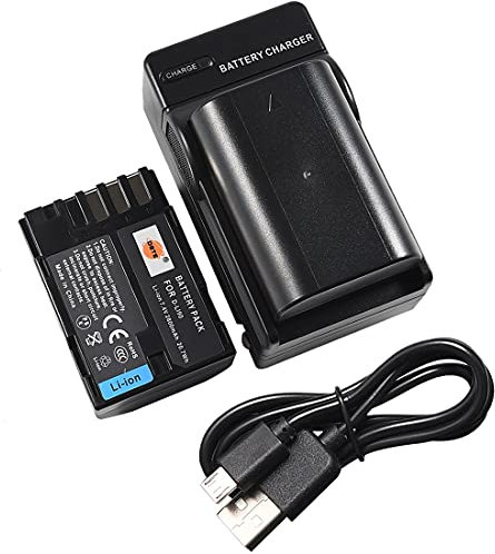 DSTE D-LI90 Li-Ionen Batterie (2-Pack) und Micro USB Ladegerät kompatibel mit Pentax K-7 K-7D K-5 645D K5IIS K52 K5II K01 K-3 Mark III